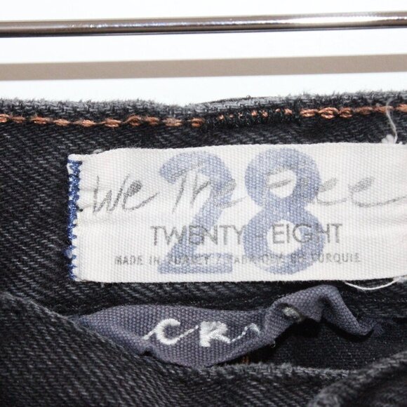 Free People We The Free Crvy Siren Low Rise Straight Button Fly Size 28 Black - Picture 2 of 3